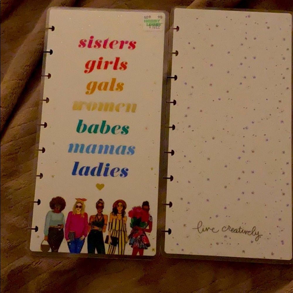 Half sheet planner cover